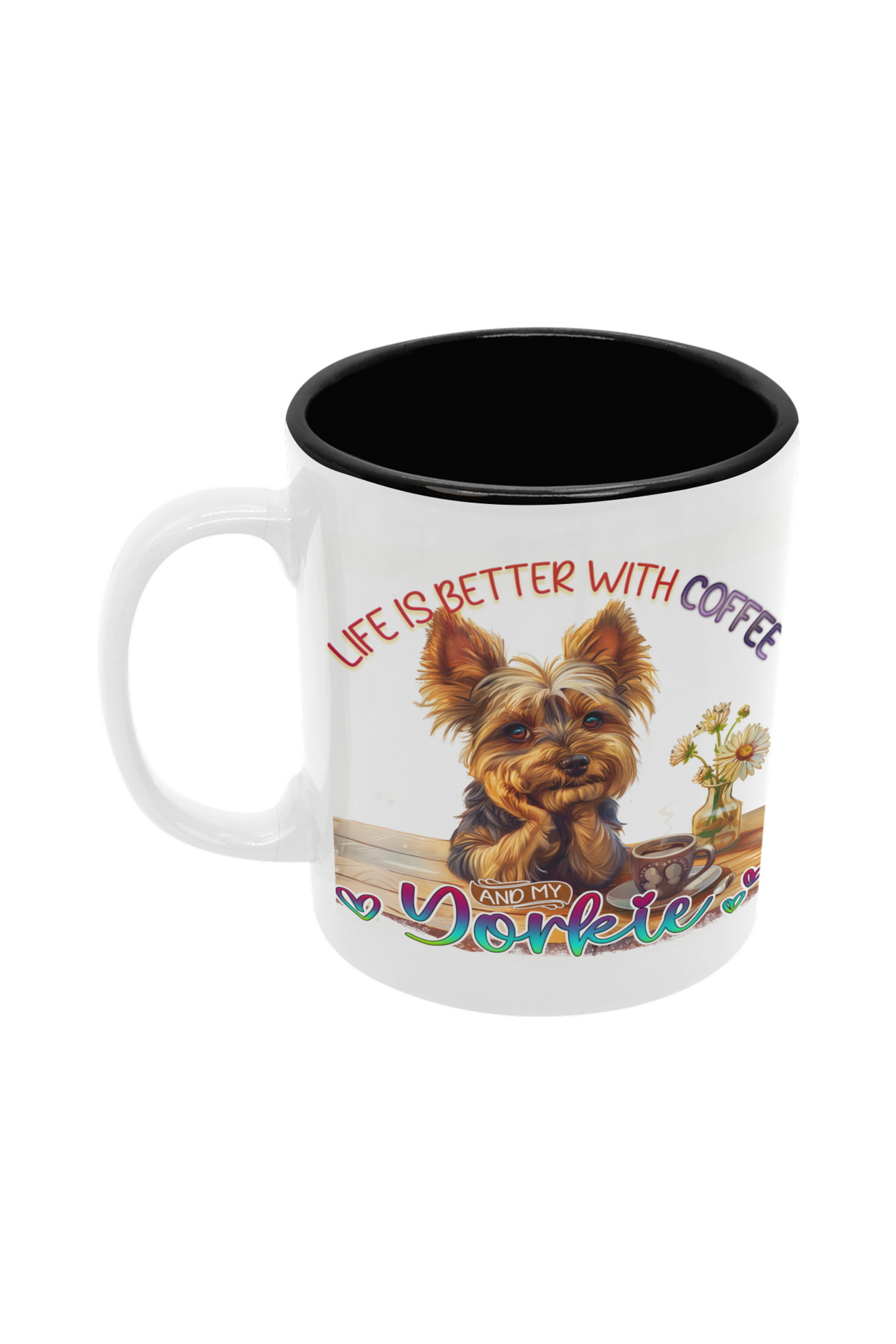Coffee & Yorkshire Terrier printed mug 11oz BK 1_resize