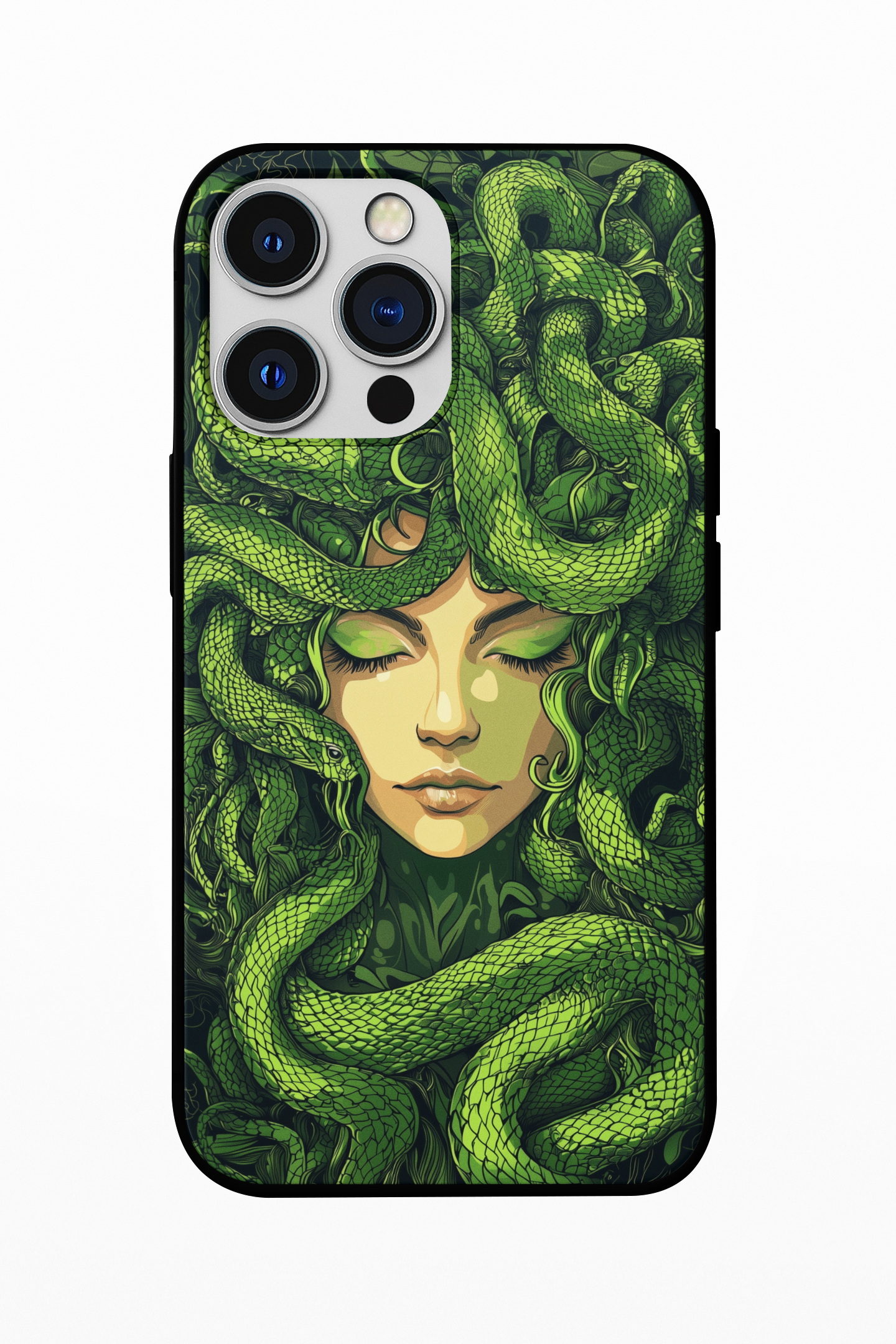 Green Medusa Phone case BK mockup 1_resize