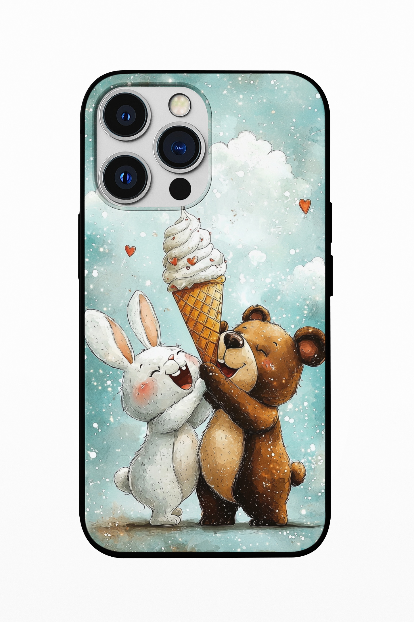 Rabbit & Bear Ice Phone case BK mockup 1_resize
